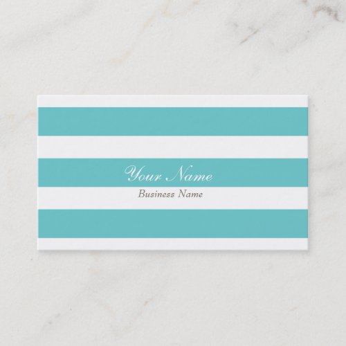 Sky Blue Stripe Business Card