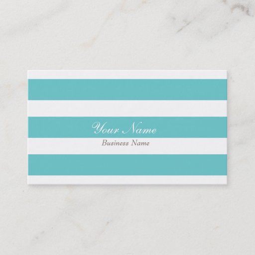 Customizable Sky Blue Stripe Business Card