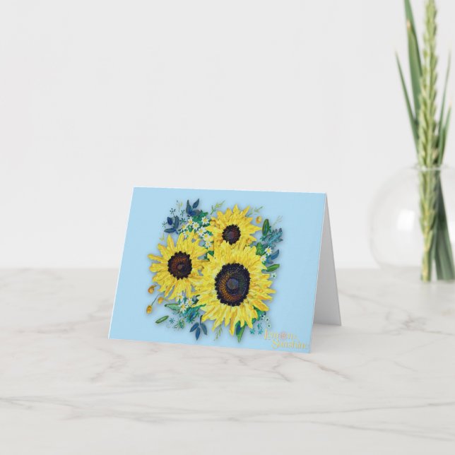 Sky Blue "Sunny Day" Card (Front)