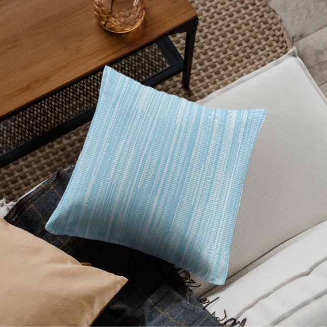 Sky Blue textured Ocean Inspired  Throw Pillow (Creator Uploaded)