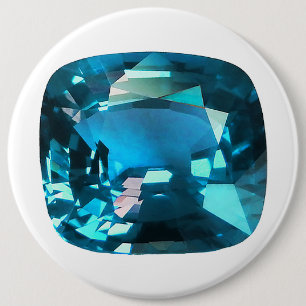 Sky Blue Topaz Cushion Gemstone Button
