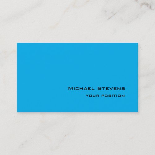 Sky Blue Unique Trendy Professional Minimalist Business Card