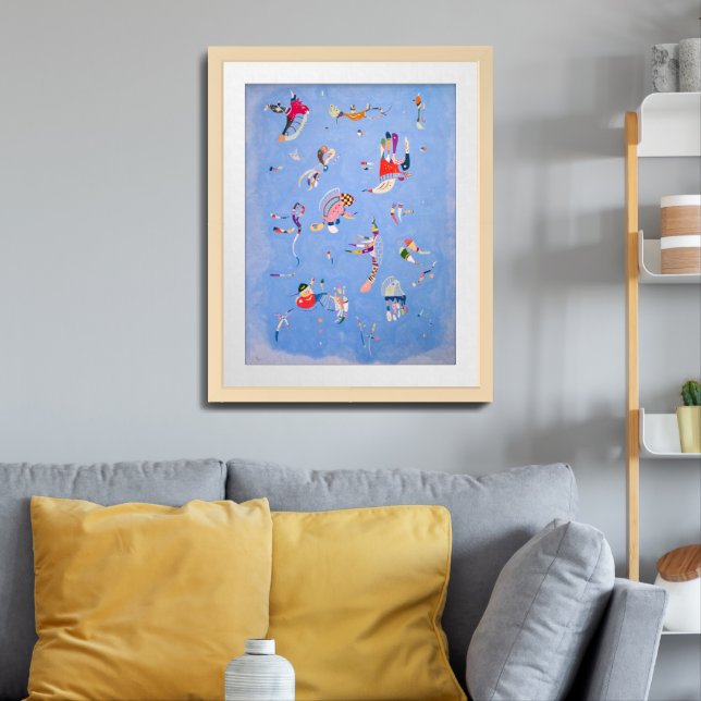 Sky Blue | Wassily Kandinsky Framed Art (Living Room 3)