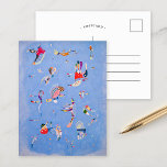 Sky Blue | Wassily Kandinsky Postcard<br><div class="desc">"Bleu De Ciel" (Sky Blue), painted in 1940 by Wassily Kandinsky, is a mesmerizing composition of floating biomorphic shapes set against a serene blue background. This abstract masterpiece reflects Kandinsky’s later artistic evolution, where he blended surrealism and geometric abstraction to create a dreamlike atmosphere. The delicate forms, resembling celestial or...</div>