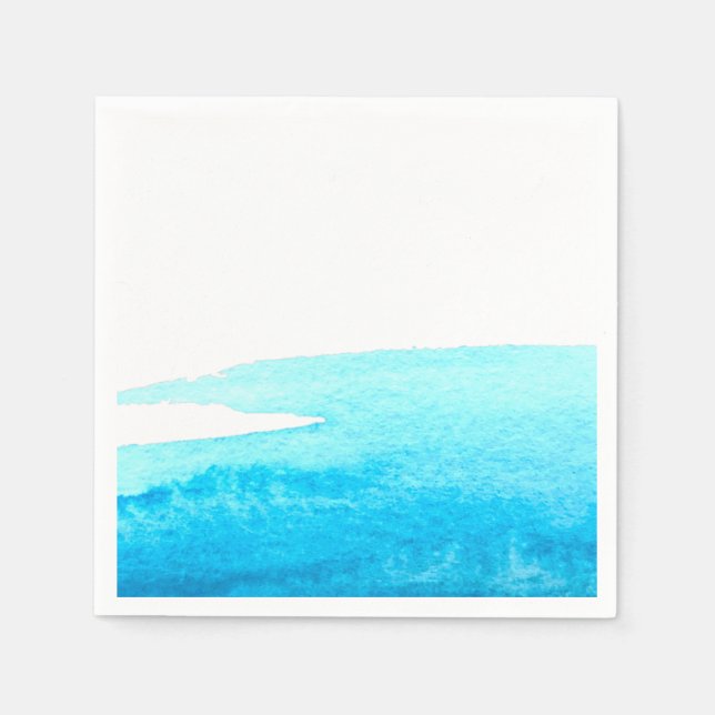 Sky blue watercolor swish napkins (Front)