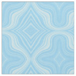 Sky Blue Wavy Rhombus Pattern Fabric
