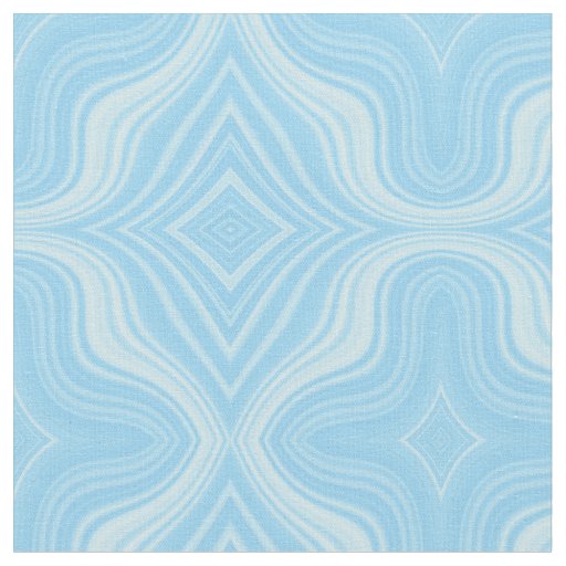 Sky Blue Wavy Rhombus Pattern Fabric