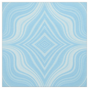 Sky Blue Wavy Rhombus Pattern Fabric
