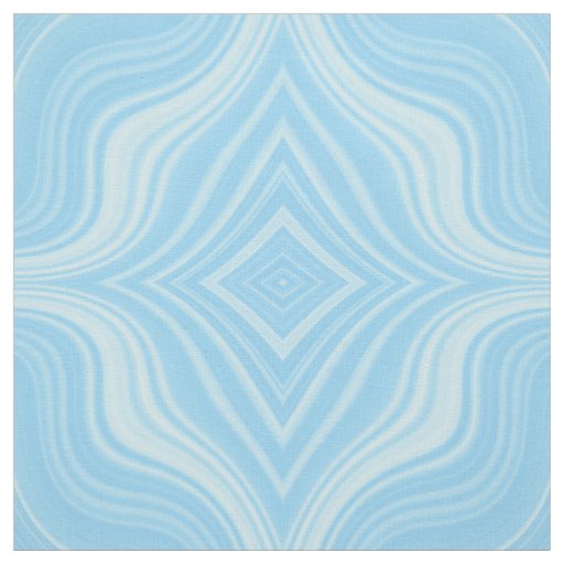 Sky Blue Wavy Rhombus Pattern Fabric