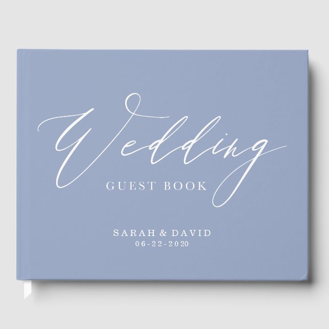 Sky Blue Wedding Guest book (Front)