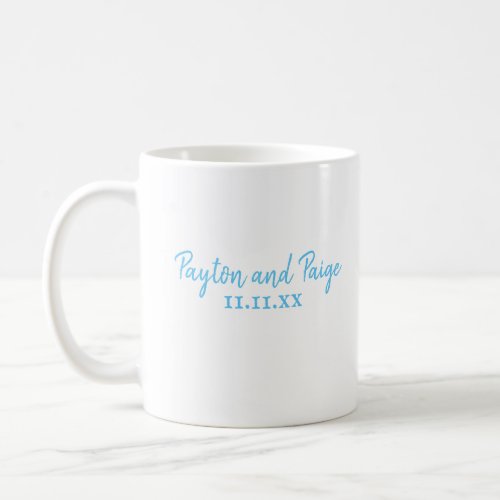 Sky Blue Wedding Personalized Coffee Mug