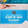 Sky Blue White Graduate 2024 Graduation Keepsake Beach Towel