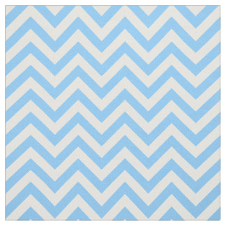 Sky Blue White LG Chevron ZigZag Pattern 12I Fabric