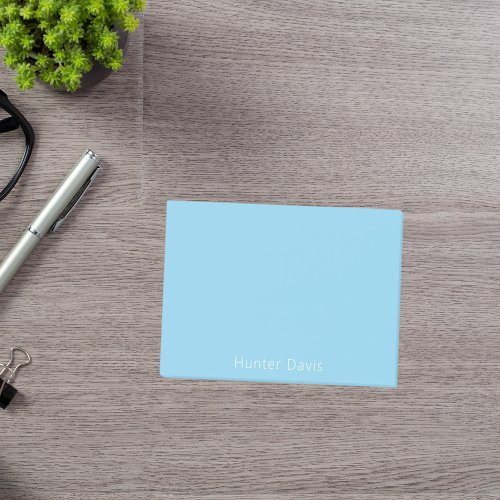 Sky blue white name post_it notes