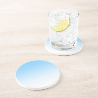 Sky Blue White Ombre Sandstone Coaster
