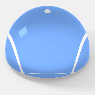 Sky Blue White Stripe Personalize Paperweight