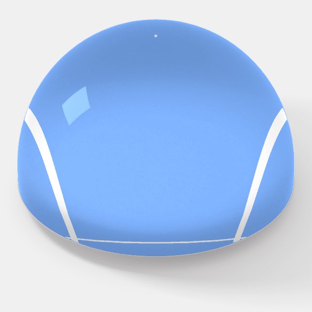 Sky Blue White Stripe Personalize Paperweight (Angled)