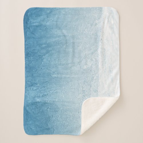 Sky Blue  White Texture Sherpa Blanket
