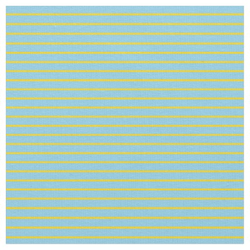 Sky Blue & Yellow Stripes Pattern Fabric