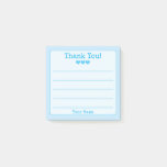 Sky Blue Your Name And Hearts Thank You  Post-it Notes