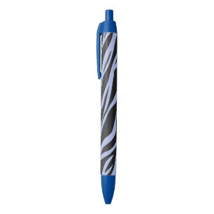 Sky Blue Zebra Striped Pen
