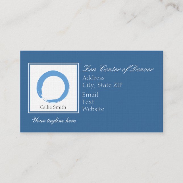 Sky Blue Zen Symbol Appointment Card (Front)