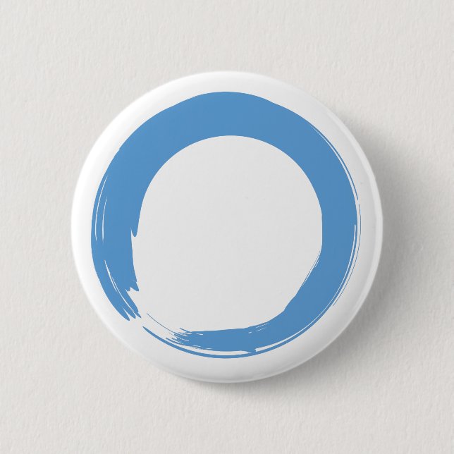 Sky Blue Zen Symbol Button (Front)