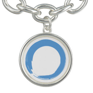 Sky Blue Zen Symbol Charm Bracelet