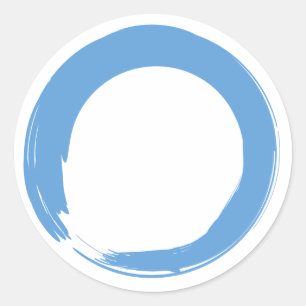 Sky Blue Zen Symbol Classic Round Sticker