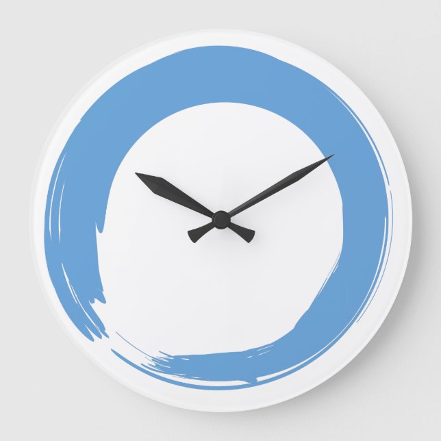 Sky Blue Zen Symbol Large Clock (Front)