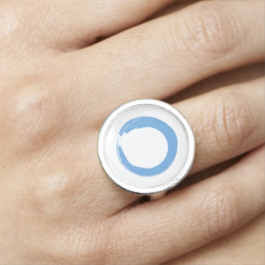 Sky Blue Zen Symbol Ring (In Situ)