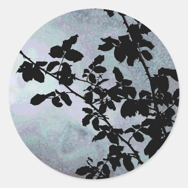 sky-branches classic round sticker (Front)