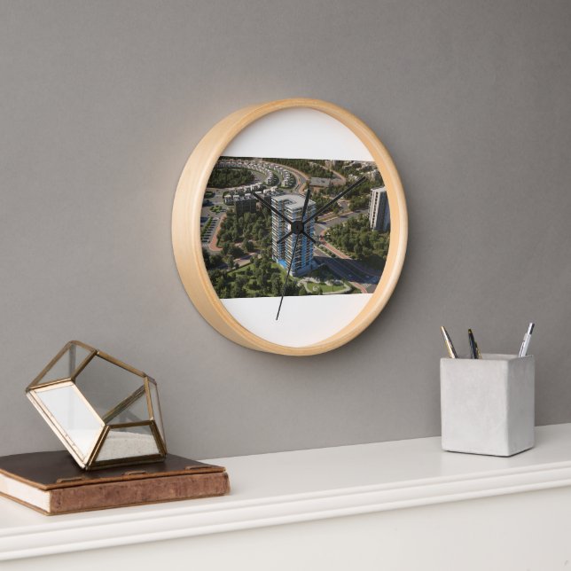 Sky Building Wall Clock – Modern Timepiece (Office)