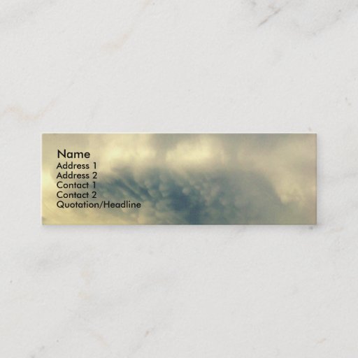 Customizable Sky Burst Cloud Profile Card Business Card Template