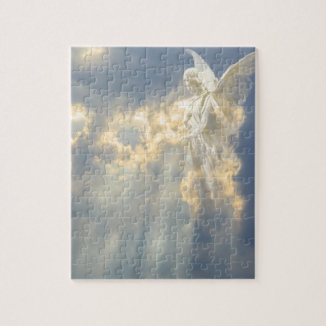 Sky Clouds Angel Looking Down Jigsaw Puzzle (Vertical)