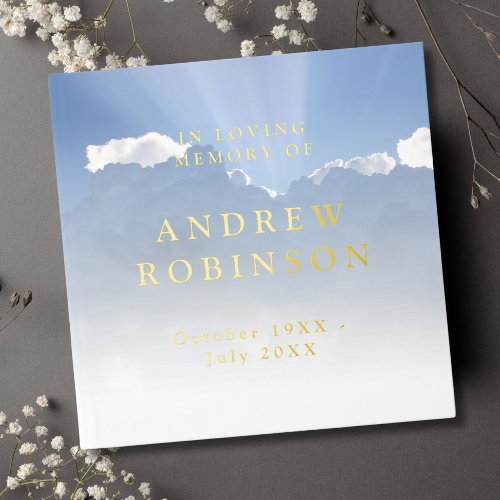 Sky Clouds Photo Memorial Guest Book