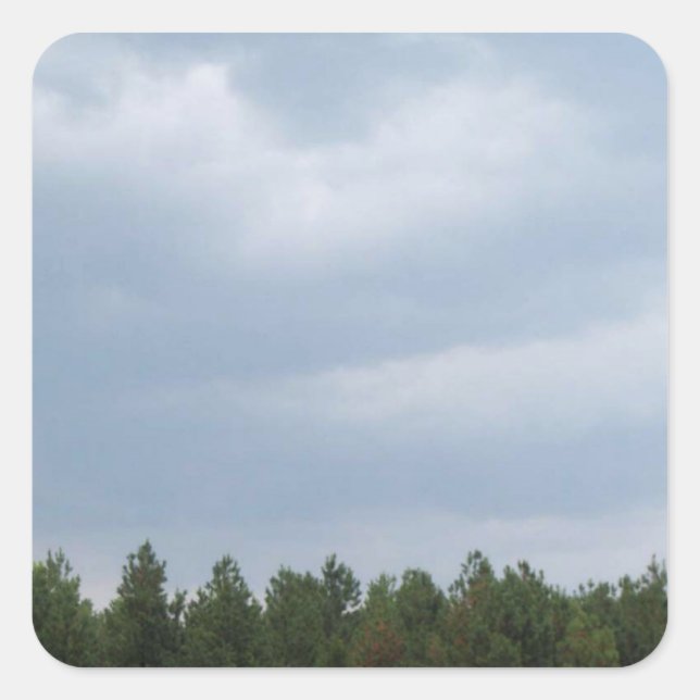 Sky & Clouds Square Sticker (Front)