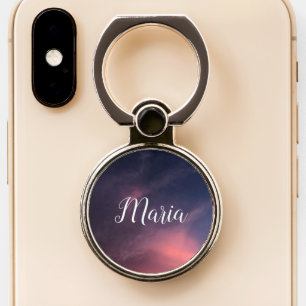 Sky Cloudy Pink Blue Photo Phone Ring Stand