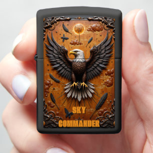 Sky Commander Eagle Feather Zippo Lighter