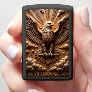 Sky Commander Eagle Sunburst Zippo Lighter