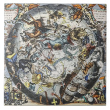 Sky Constellations Vintage Map