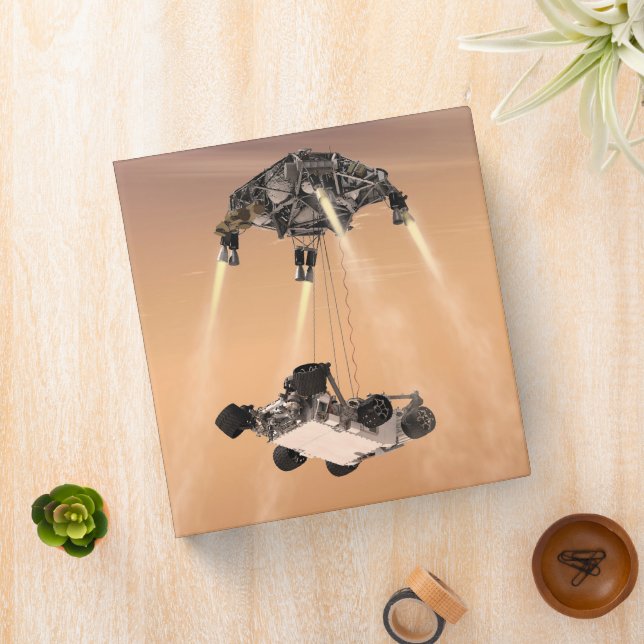 Sky Crane Maneuver During Curiosity's Mars Descent 3 Ring Binder (In Situ)