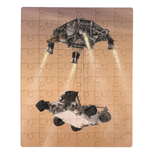 Sky Crane Maneuver During Curiositys Mars Descent Jigsaw Puzzle