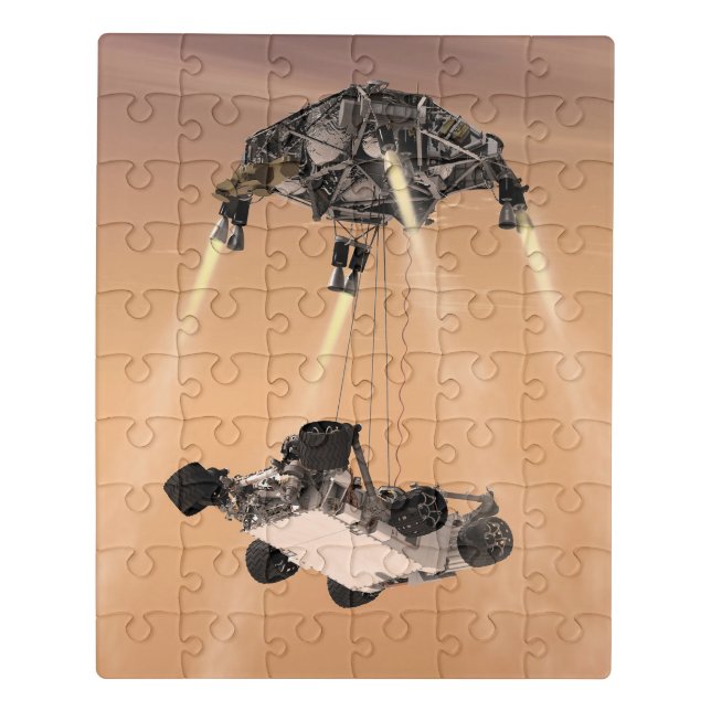 Sky Crane Maneuver During Curiosity's Mars Descent Jigsaw Puzzle (Puzzle Vertical)