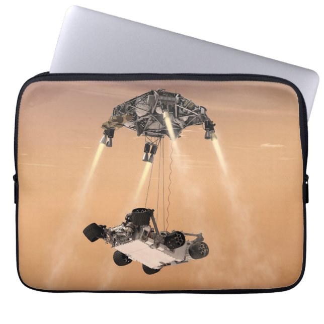 Sky Crane Maneuver During Curiosity's Mars Descent Laptop Sleeve (Front)