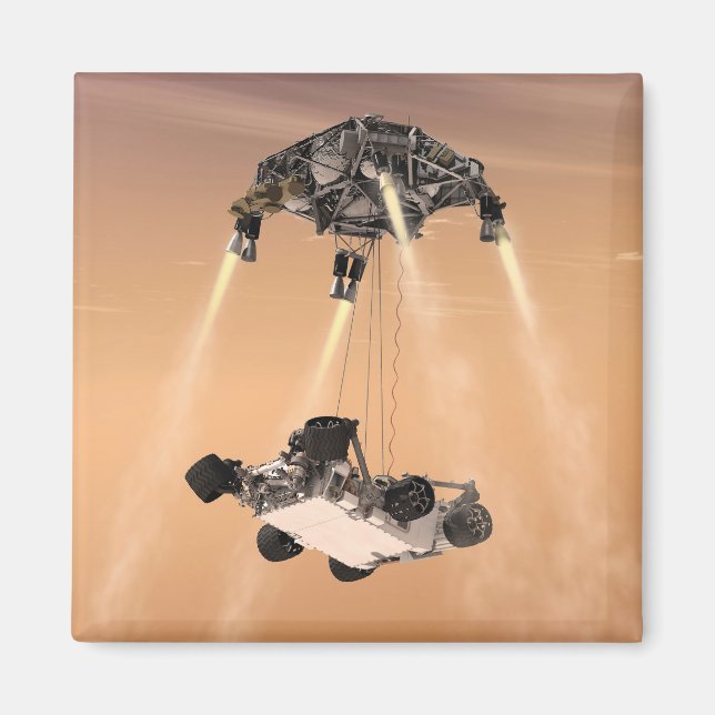 Sky Crane Maneuver During Curiosity's Mars Descent Magnet (Front)