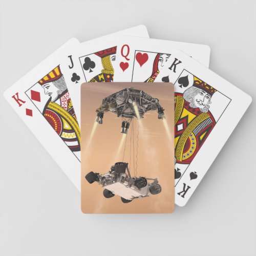 Sky Crane Maneuver During Curiositys Mars Descent Poker Cards