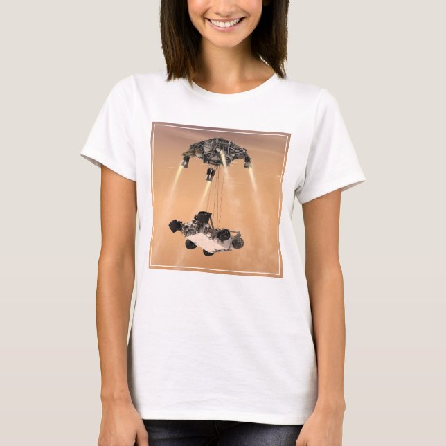 Sky Crane Maneuver During Curiosity's Mars Descent T-Shirt (Front)