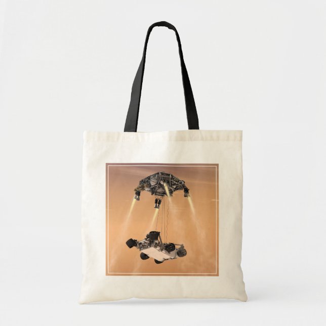 Sky Crane Maneuver During Curiosity's Mars Descent Tote Bag (Front)