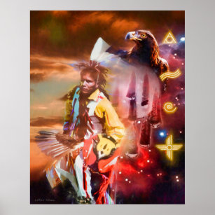 SKY DANCER Native American Poster